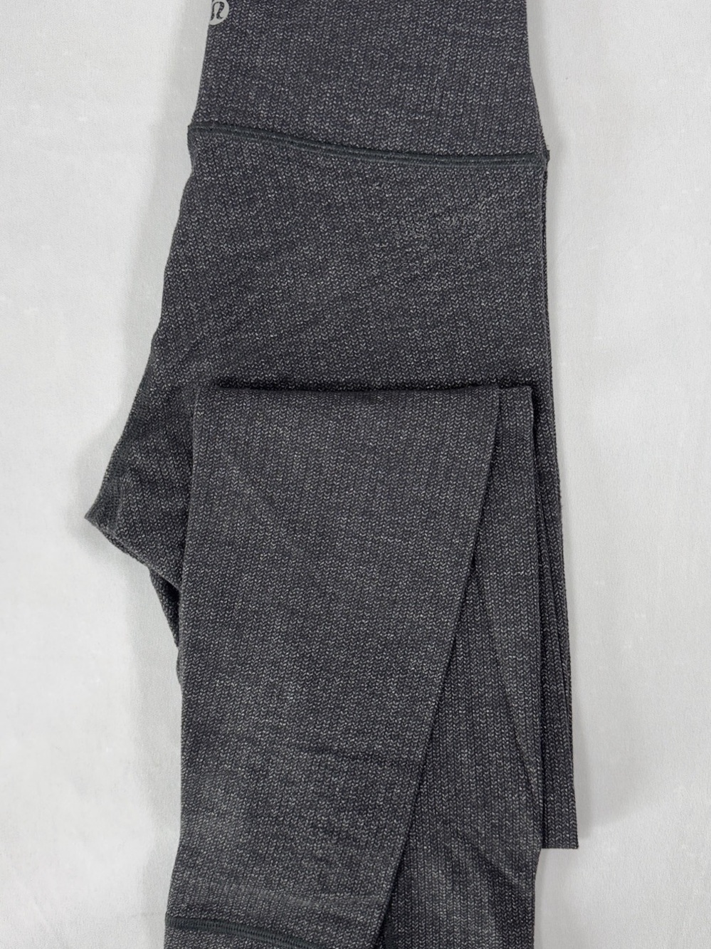 lululemon Align Pant II 25" Mini Heathered Herringbone Gray Leggings